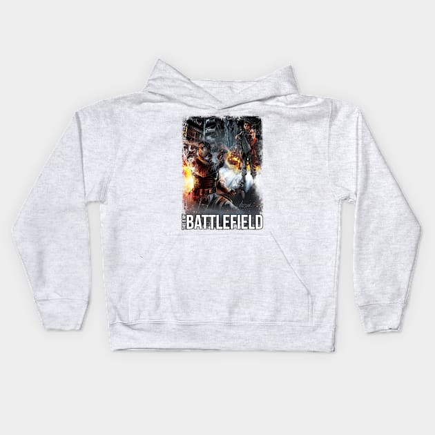 THIS IS MY BATTLEFIELD Kids Hoodie by dinshoran